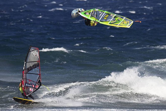 Robby Swift back loop - PWA Pozo Gran Canaria World Cup 2011 ©  John Carter / PWA http://www.pwaworldtour.com